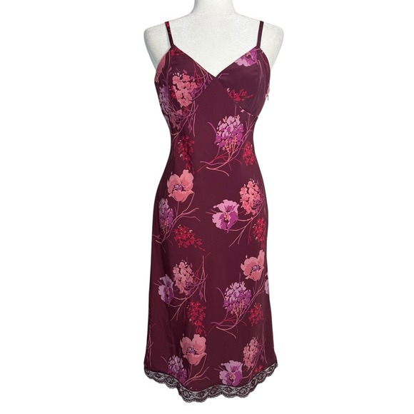 Vintage Express Y2K Midi Fairy Babydoll Slip Dress Feminine Romantic Lace 7/8 - Picture 1 of 9